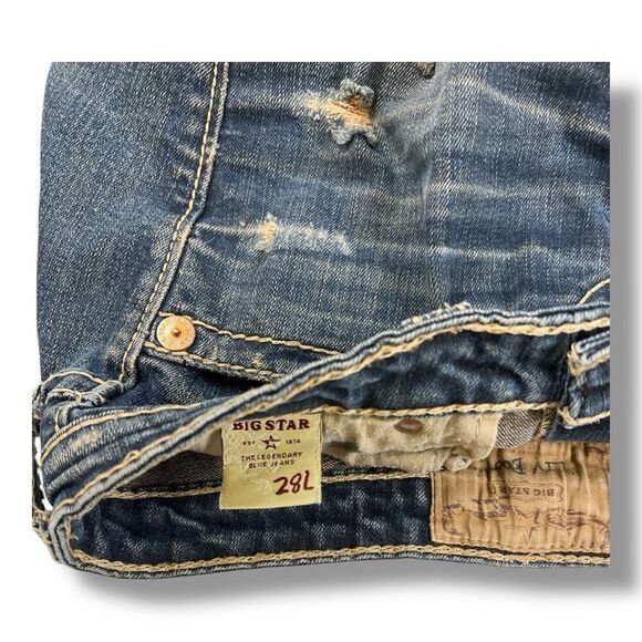 Big Star Liv Boot Jean Cutoff Distressed Shorts Size 28 - Picture 2 of 6
